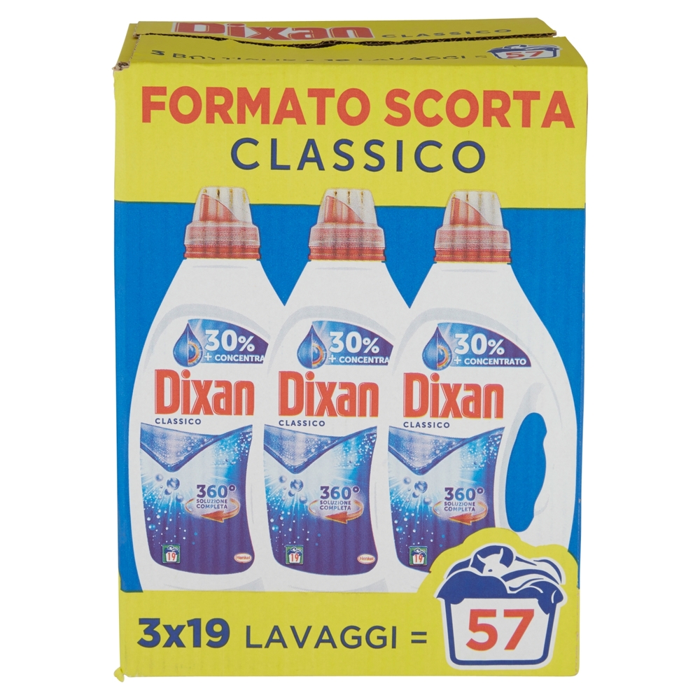DIXAN Liquido Classico 360° Tripack 57 Lav. (3x19)